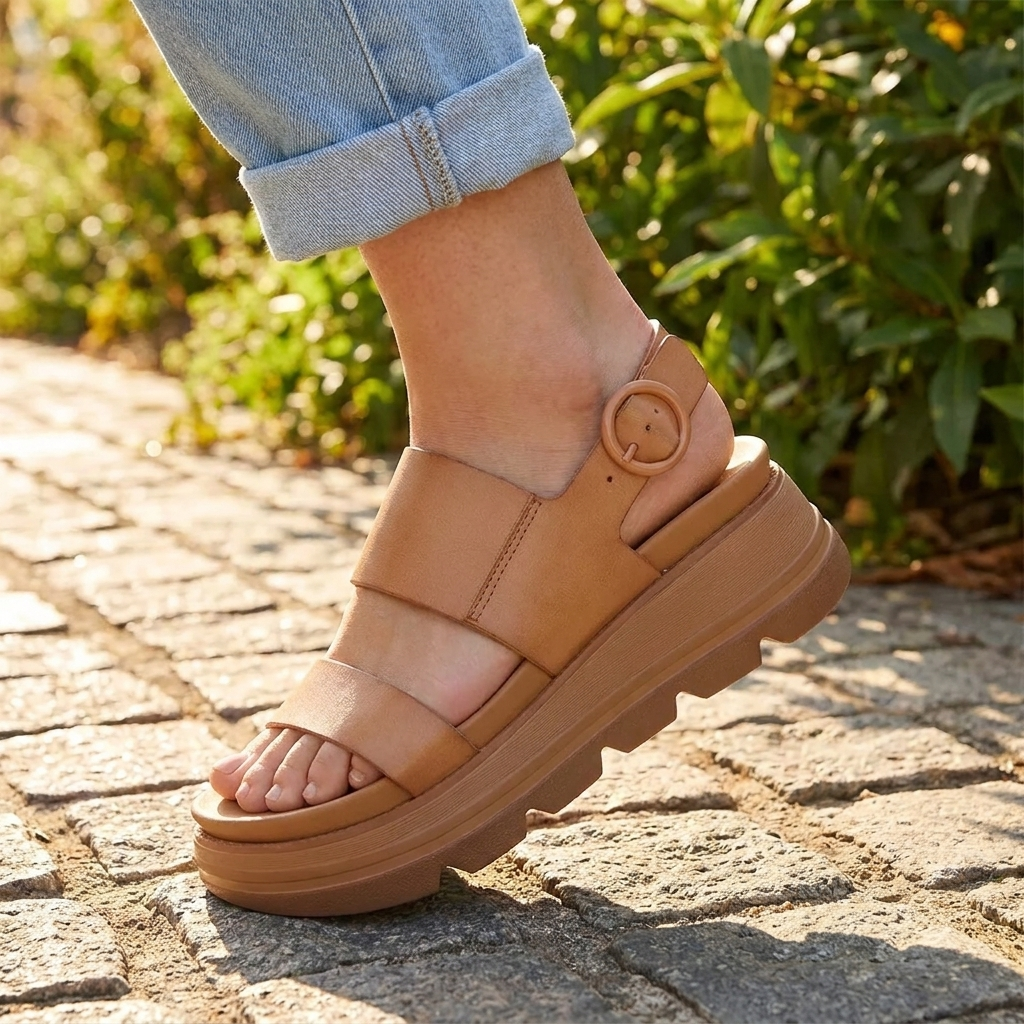 LANA - Sandalias de cuña con plataforma acolchada