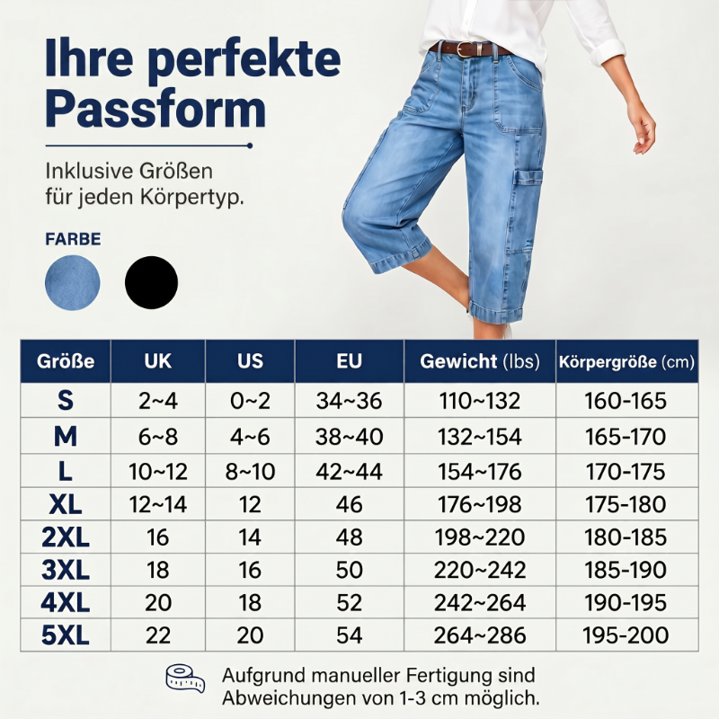 📢Mid-Season Sale: −50% nur für kurze Zeit⏰Lässige, elastische, verkürzte Jeanshose für Damen