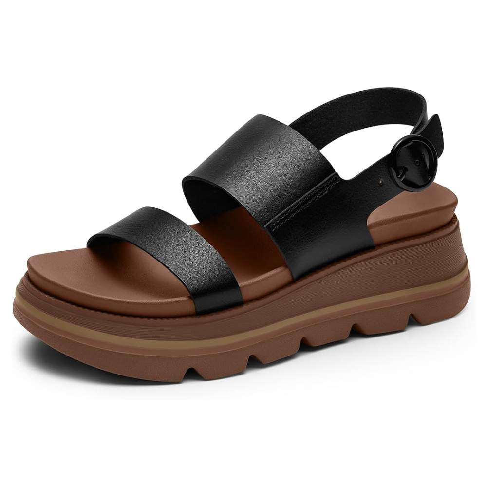 LANA - Sandalias de cuña con plataforma acolchada