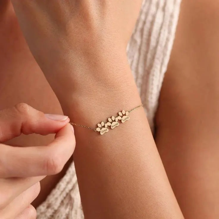 Lara - Pulsera personalizada con nombre y huella