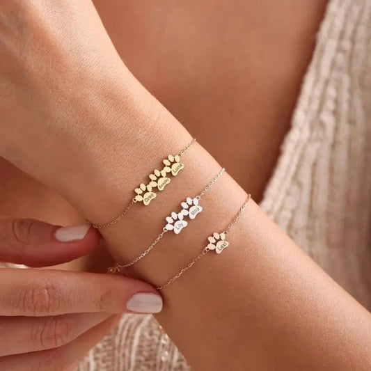 Lara - Pulsera personalizada con nombre y huella
