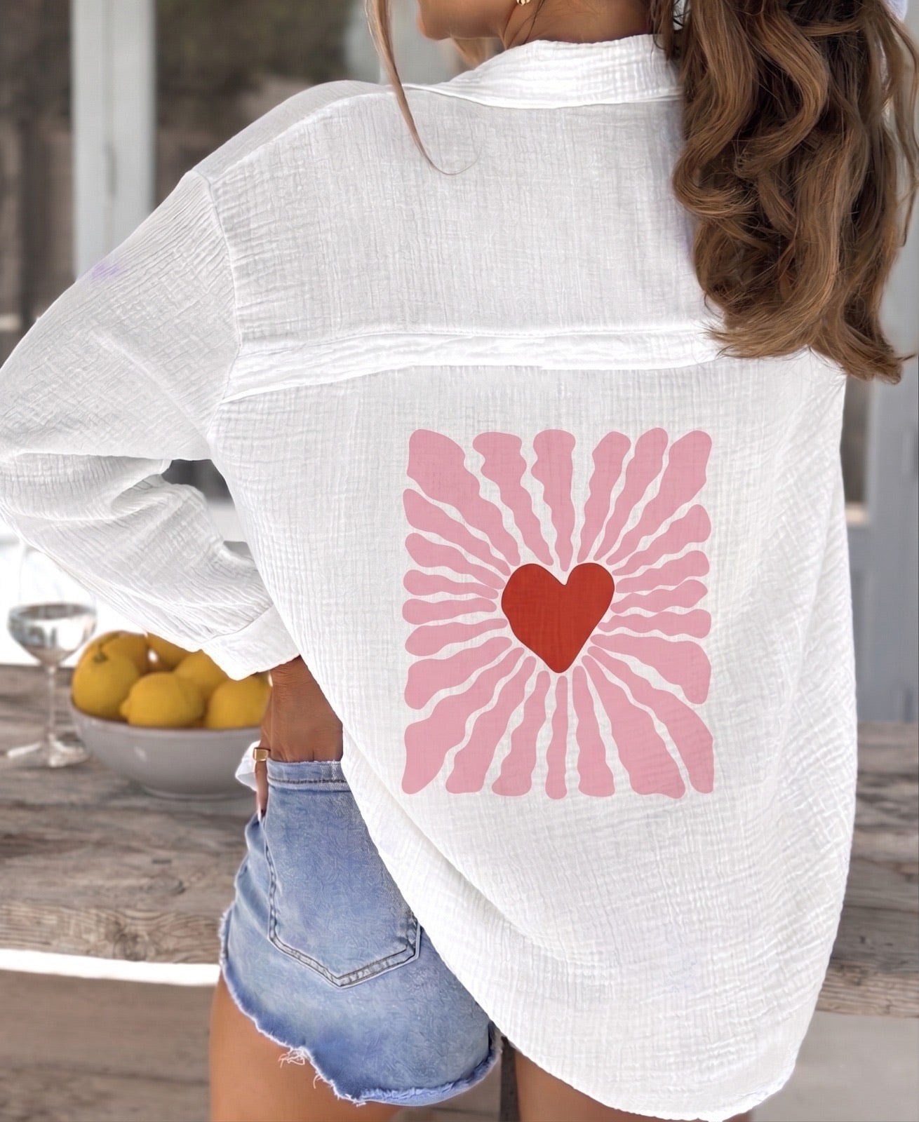 Verónica - Blusa Blanca con Estampado