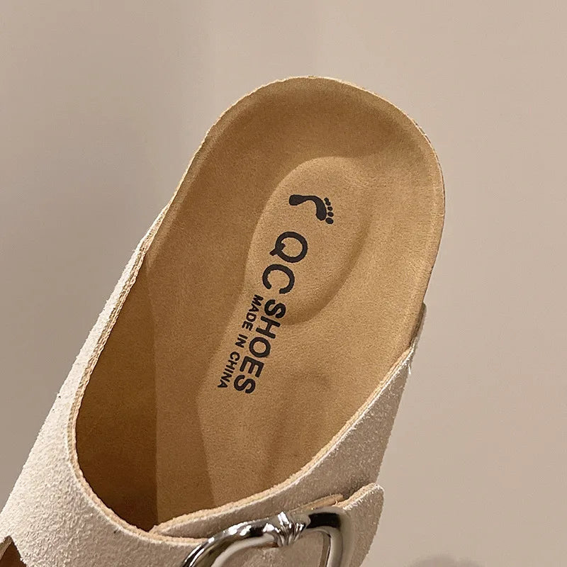 SOFIA: ¡Sandalias con doble hebilla y plantilla de corcho!