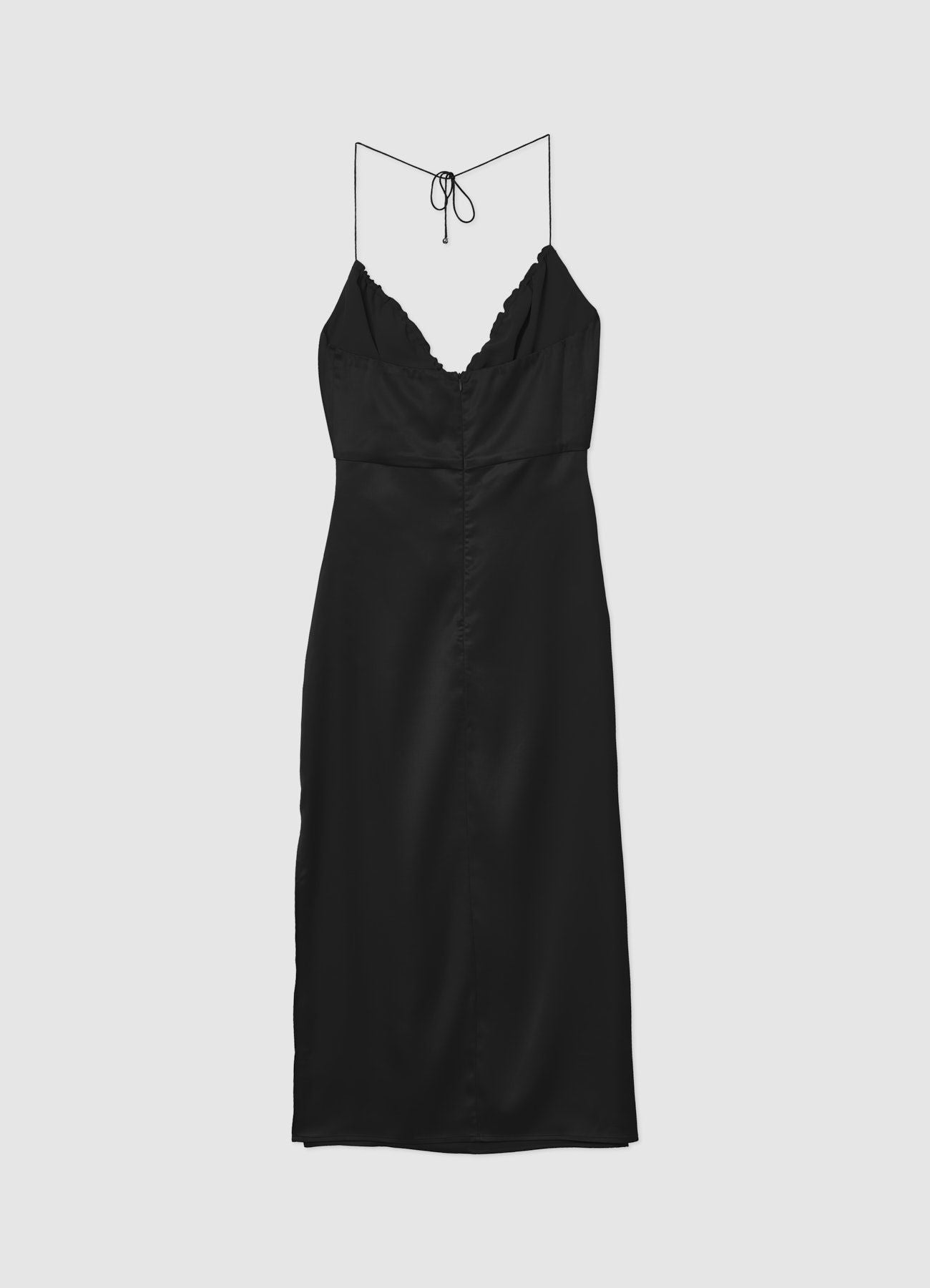 Ana - Vestido largo con efecto satén y aberturas